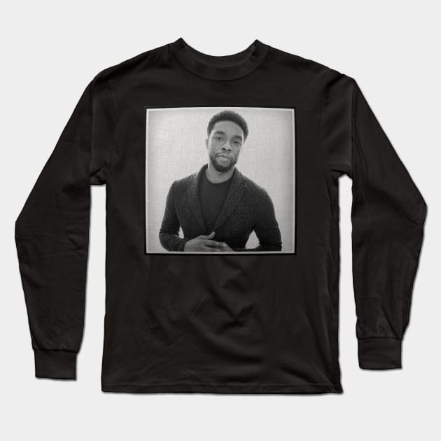 Chadwick Boseman Pillow Long Sleeve T-Shirt by lahuwasi